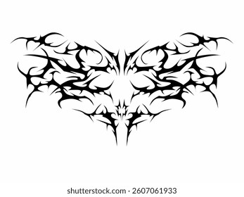 neo tribal cyber gothic vector design abstract symmetrical shapes 