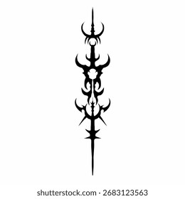 Projeto de vetor de espada cibersigilismo neobilibal 
