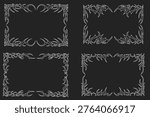 Neo tribal frame set with cyber sigilism, gothic Y2K style, sharp thorn spikes forming sphere and rectangular shapes, suitable for t-shirt, tattoo, poster, logo, and background designs.