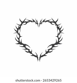 Neo tribal heart shapes vector design for tattoo element, t-shirt print apparel decoration