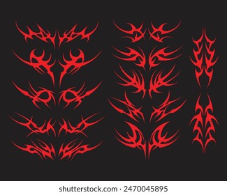 Neo tribal shape. abstract shape gothic style tattoo