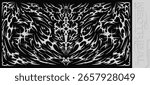 Neo tribal symmetrical frame. Sharp Y2K cyber sigilism design with heart, cross, stars, and liquid demon shapes. Vector set
