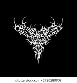 neo tribal symmetrical shapes vector, abstract gothic style aggressive dark, perfect for t-shirt dark graphic design