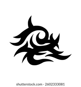 Neo tribal tattoo, gothic cyber body ornament shapes kit, Celtic vector abstract Hawaiian sign