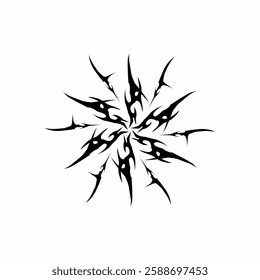 Neo tribal tattoo vector symmetrical sharp on white