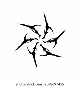 Neo tribal tattoo vector symmetrical sharp on white