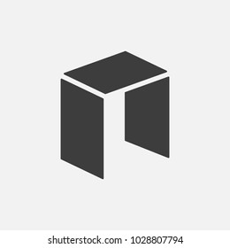 NEO vector icon adapted. Cryptocurrency, e-currency, payment, crypto currency, blockchain sign. Black logo isolated on white, flat adaptation design for web website, mobile app, EPS
