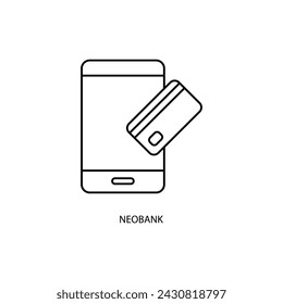 neobank concept line icon. Simple element illustration. neobank concept outline symbol design.