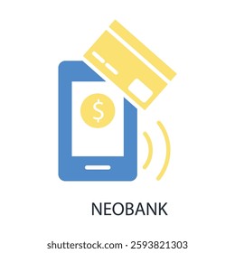 neobank icon. vector.Editable stroke.linear style sign for use web design,logo.Symbol illustration.