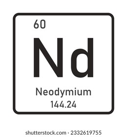 Neodymium Element icon vector illustration symbol design