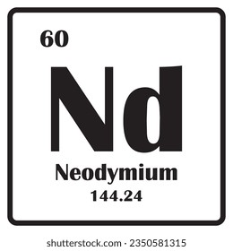 Neodymium Element icon vector illustration symbol design