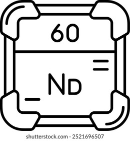 Neodymium Line vector Icon Design