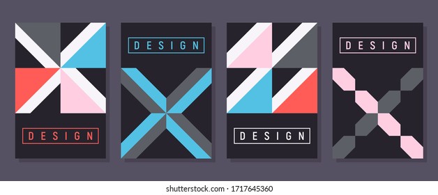 Diseño de cubiertas geométricas. Plantilla de diseño gráfico. Vector Eps10 4x6.