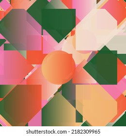 Neo-Geo vector pattern graphics artwork inspired by abstract modernist aesthetics design. Modern geometric collage for poster, cover, art, presentation, prints, fabric, wallpaper and etc.