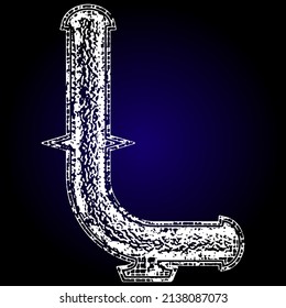 Letra neo-gótica decorativa.Fuente vectorial medieval.