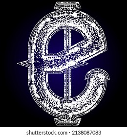 Neo-gotischer Zierbrief.Vektor mittelalterliche Schriftart.