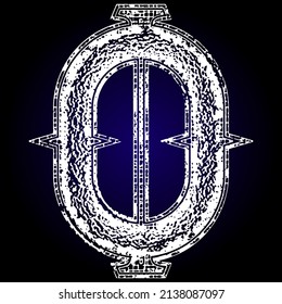 Letra neo-gótica decorativa.Fuente vectorial medieval.
