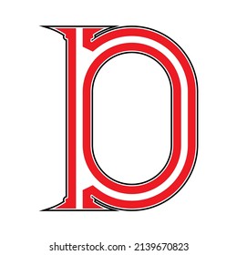 Neo-gothic decorative letter.Vector medieval font.