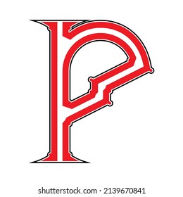 Neo-gothic decorative letter.Vector medieval font.