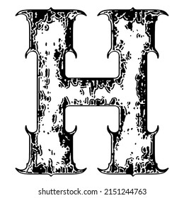 Letra neo-gótica decorativa.Fuente vectorial medieval.