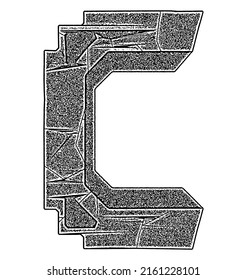 Letra neo-gótica decorativa.Fuente vectorial medieval.