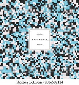 Neomodern aesthetics of brutalism design vector poster cover layout made with abstract elements and geometric shapes, useful for poster art, website design, album cover prints, fine arts images.
