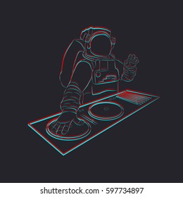 Neon 3D Effect Astronaut Dj Vector Illustration
Electronic Music Party/festival Illustration
Techno Music