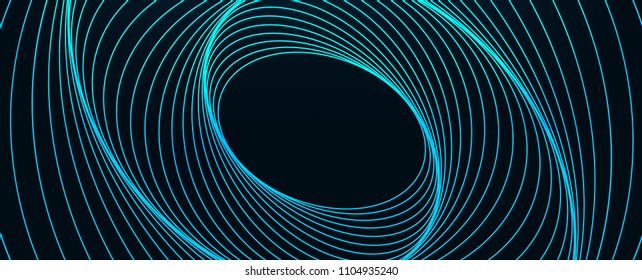 Neon 80s Spiral Background; retro and digital Concept design; Vector illustration.