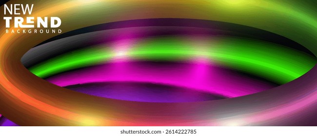 neon abstract background, Abstract blurred gradient fluid vector background design wallpaper template with dynamic color, waves, and blend. Futuristic modern backdrop design for business