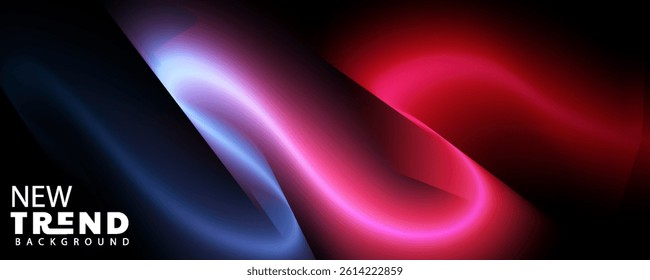 neon abstract background, Abstract blurred gradient fluid vector background design wallpaper template with dynamic color, waves, and blend. Futuristic modern backdrop design for business