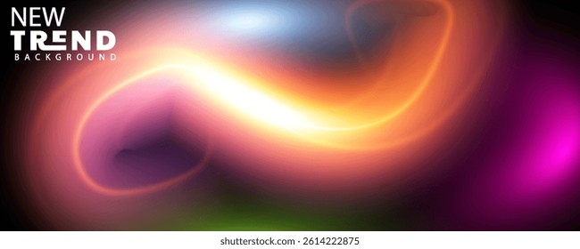neon abstract background, Abstract blurred gradient fluid vector background design wallpaper template with dynamic color, waves, and blend. Futuristic modern backdrop design for business