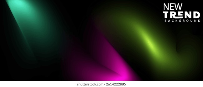 neon abstract background, Abstract blurred gradient fluid vector background design wallpaper template with dynamic color, waves, and blend. Futuristic modern backdrop design for business