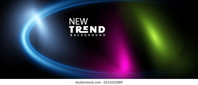 neon abstract background, Abstract blurred gradient fluid vector background design wallpaper template with dynamic color, waves, and blend. Futuristic modern backdrop design for business