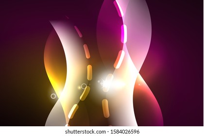 Neon fondo abstracto. Decoración de fondo. Diseño gráfico de moda. Resumen del fondo mágico de la luz.