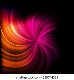 Neon abstract background vector swirl