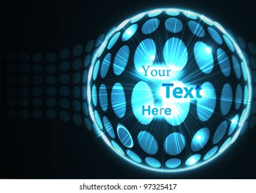 neon abstract card. vector illustration