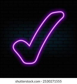 marca de verificação abstrata neon. ilustração vetorial.4