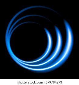 Neon abstract composition, glow items. Suitable for design of posters, brochures, leaflets, signage, websites, web design, interior design. Vector illustration.