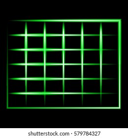 Neon abstract composition, glow items. Suitable for design of posters, brochures, leaflets, signage, websites, web design, interior design. Vector illustration.