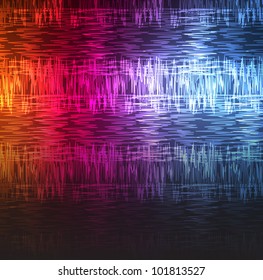 Neon abstract design on dark background vector