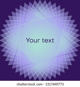 Neon abstract geometry frame for banner or flyer