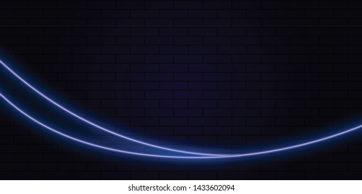 neon abstract line blue background