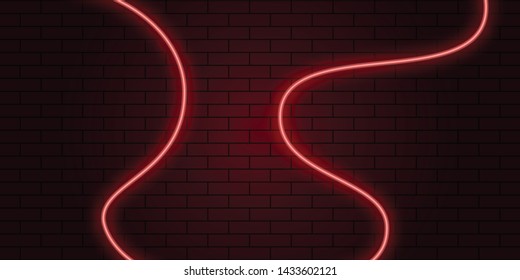 neon abstract line red background