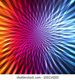 Neon abstract lines design on dark background vector