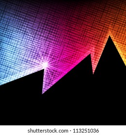 Neon abstract lines design on dark background vector