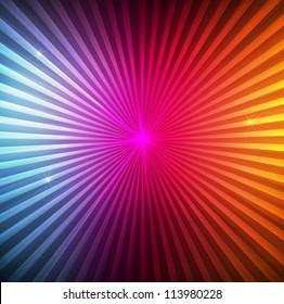Neon abstract lines design on dark background vector
