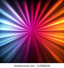 Neon abstract lines design on dark background vector