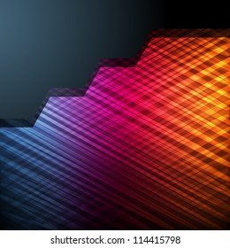 Neon abstract lines design on dark background vector