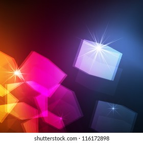 Neon abstract lines design on dark background vector