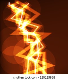 Neon abstract lines design on dark background vector